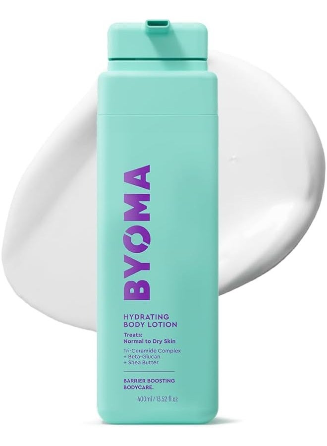 BYOMA Hydrating Body Lotion (400ml) For Normal to Dry Skin - Creamy Body Moisturiser with Tri-Ceramide Complex, Nourishes, Hydrates and Protects Skin Barrier, Vegan - Image 1